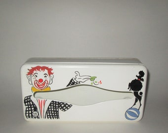 Vintage 1950s Clown Tissue Kleenex Box By Ransberg