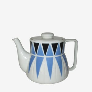 Vintage 1940s Geometric Art Deco Porcelier Teapot