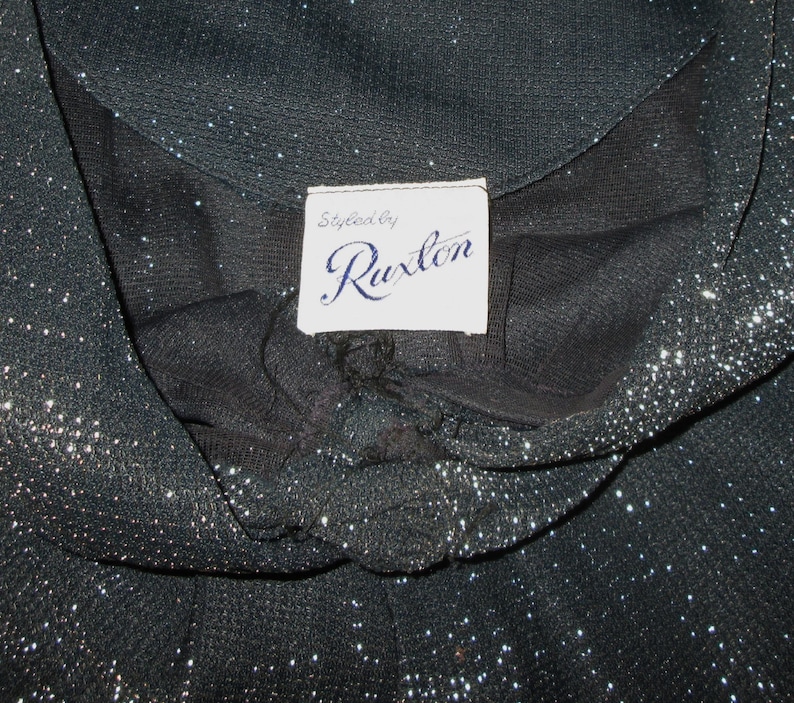Vintage 1950s Black Lurex Dress Styled By Ruxton L Size M