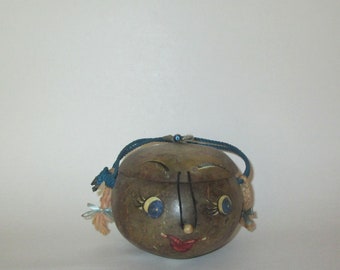 Vintage Lady Coconut Novelty Handbag Purse