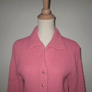 Vintage 1960s Pink Embroidered Cardigan Coat