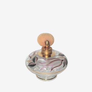Vintage Hand Painted Floral Glass Perfume Atomizer By holmSpray - Made In Germany