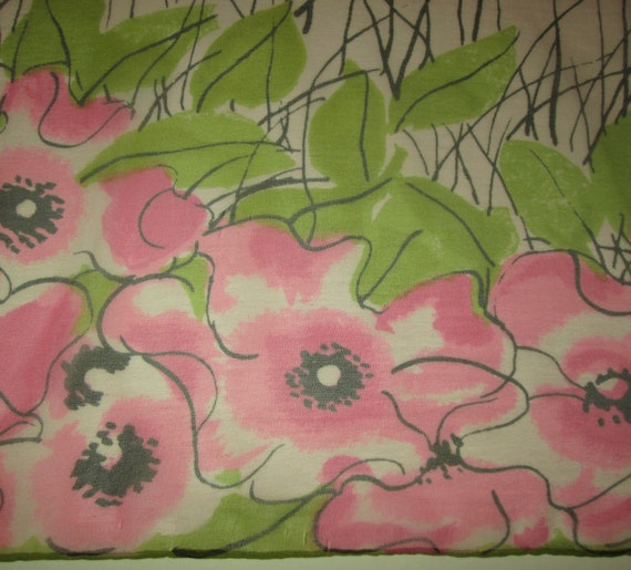 Vintage Verasheer Pink Floral Scarf - image 10