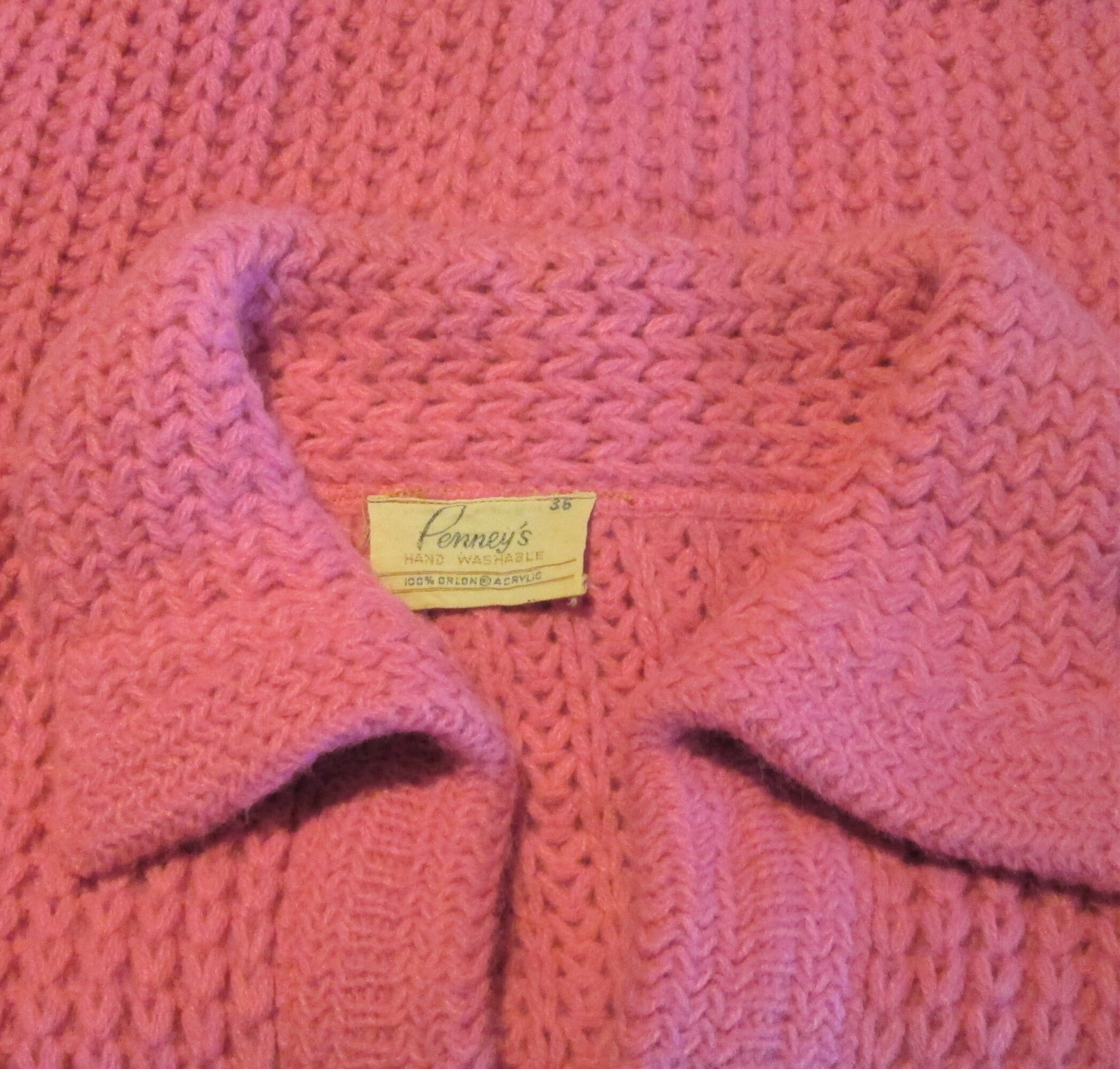 Vintage 1960s Pink Embroidered Cardigan Coat main image 0