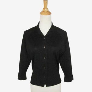 トップス 60s vintage black cardigan 1960s Black Cardigan - Etsy
