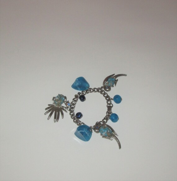 Vintage 1950s 1960s Bird Dangle Charm Bracelet - … - image 3