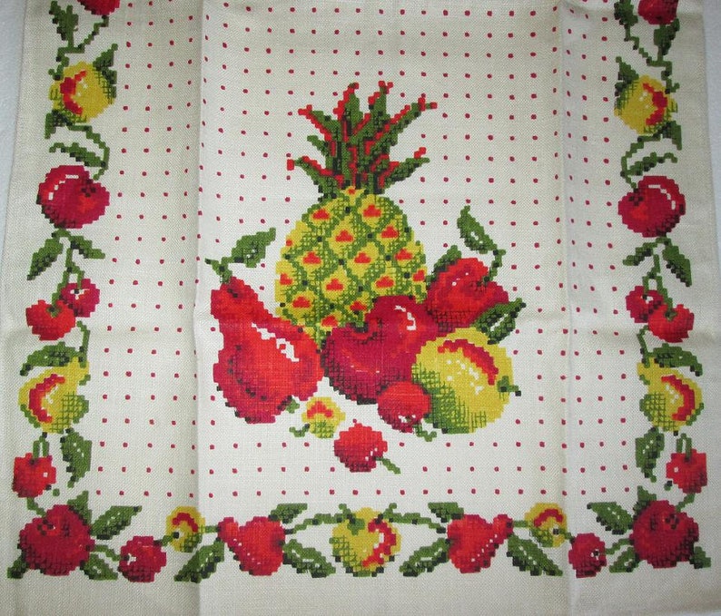 Vintage Fruit Pineapple Linen Tea Towel By Parisian Prints image 5