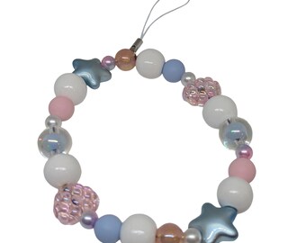 Transgender Pride Flag Beaded Phone Wrist Strap: Subtle Pride Accessory