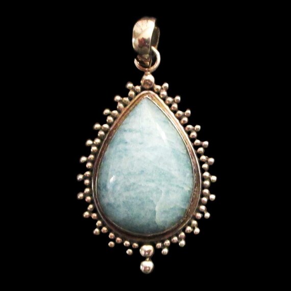 Doug Paulus Sterling Silver Aventurine Teardrop Pendant