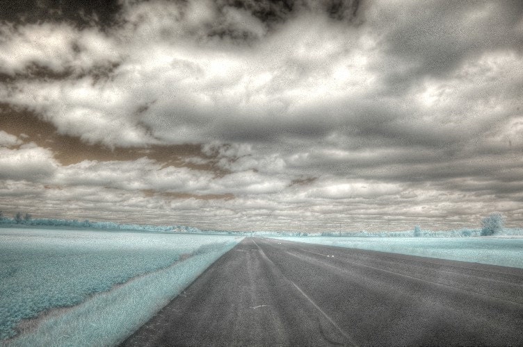 road photography, fine art photography, find the open road, infrared photography, big sky photo, roadtrip photography, travel photo