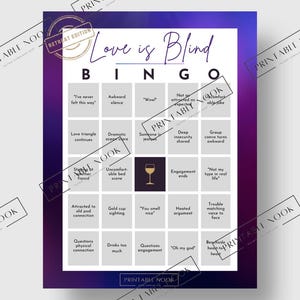 Love is Blind Bingo - The Retreat Edition | Digitale download | 10 unieke kaarten voor kijkfeestplezier!