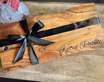 Long Engraved Personalised Wooden Charcuterie Board
