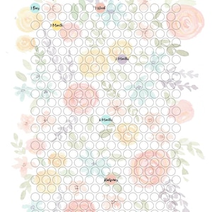 Frühlingsblumen Aquarell LDS Missionary Countdown Printable
