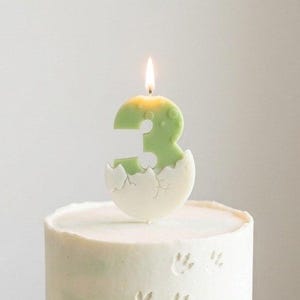 Dinosaurier-Geburtstagskerze, Zahlen-Kuchenaufsatz, Jurassic-Partydeko, Babyparty-Geschenk, Kinderfeier Bild 11