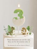 Dinosaur Birthday Candle Number Cake Topper Jurassic Party Decor Baby Shower Gift Kids Celebration product logo