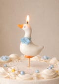 Goose Cake Topper, Baby Shower Decor, Birthday Candle, First Bday, Pastel Bow, Custom Age product logo