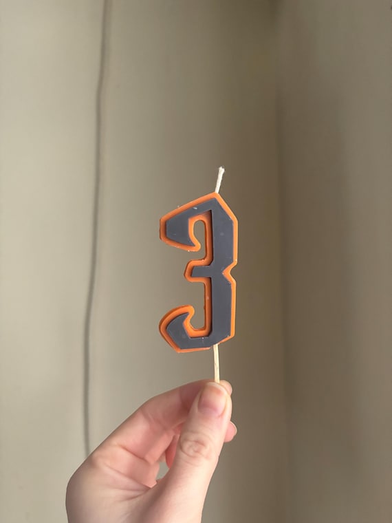 Birthday Number Candle – Lightning Bolt Wizard Cake Topper, Custom Age Candle, Dark Magic Decor