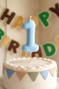 Balloon Number Candle Pastel Birthday Cake Decor Custom Age Party Topper product logo