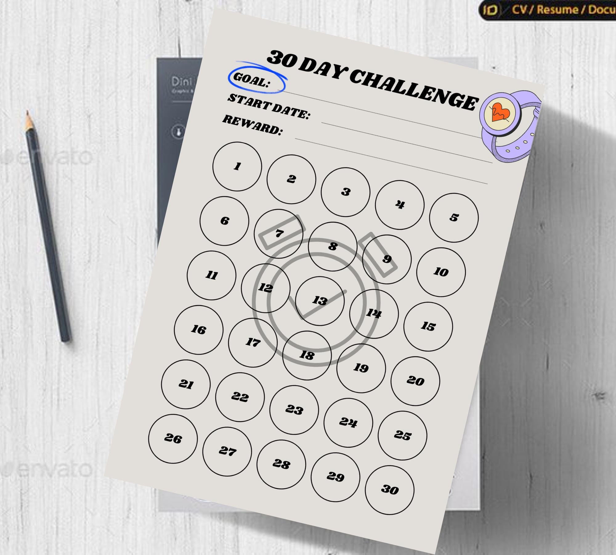 30 Days Habit Tracker Printable PDF | Daily Weekly Monthly Planner ...