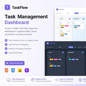 App för aktivitetsspårning Kanban-tavla HTML Produktivitetsinstrumentpanel Digital planerare Alternativ Offline-aktivitetshanterare