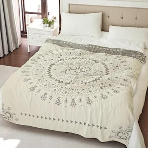 Cotton Mandala Throw Blanket: Bohemian Gauze Bedspread, Sofa Cover