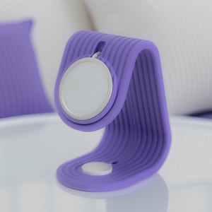 Iphone And Apple Watch Charging Dock - Airpods/Apple Watch And Phone Magsafe Charging Stand - Purple - Tech Gifts For Women