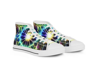 Zapatillas altas Trippy Visions Co, calzado de moda psicodélica