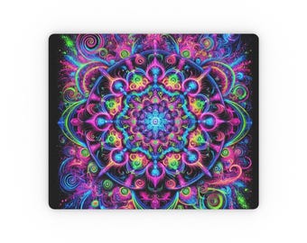 Vibrant Mandala Mouse Pad, Colorful Desk Accessory, Perfect Gift for Students, Home Office Decor, Gaming Setup