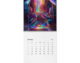Psychedelic Dreamscape Art Wall Calendar 2026 | 12-Month