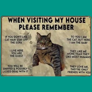 Black Cat Metal Tin Sign: Retro Novelty Wall Decor