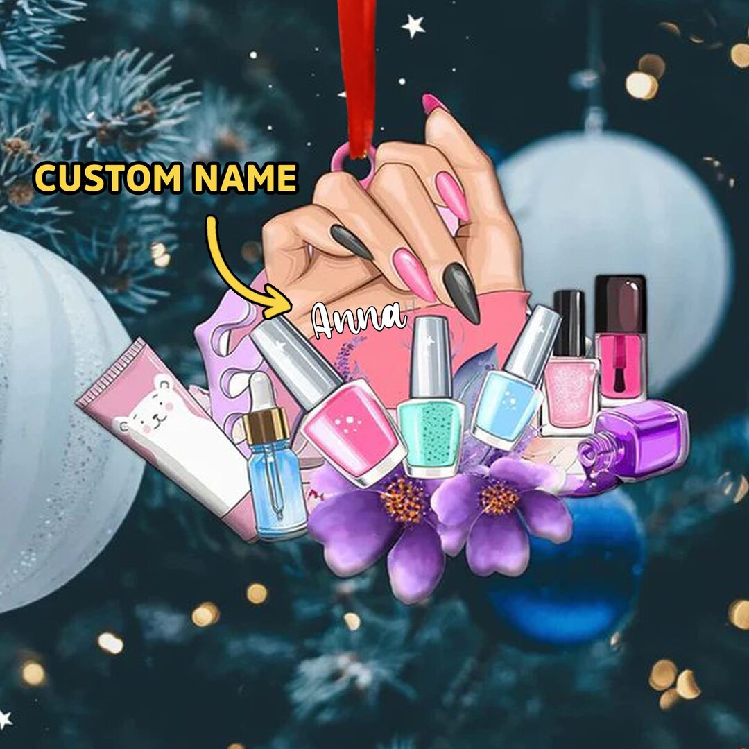 Customized Nail Artist Ornament 2023, Nail Technician Manicurist