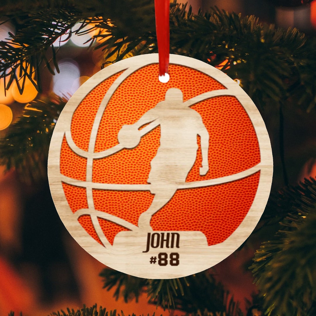 Custom Basketball Ornament 2023 Basketball Player Christmas Etsy