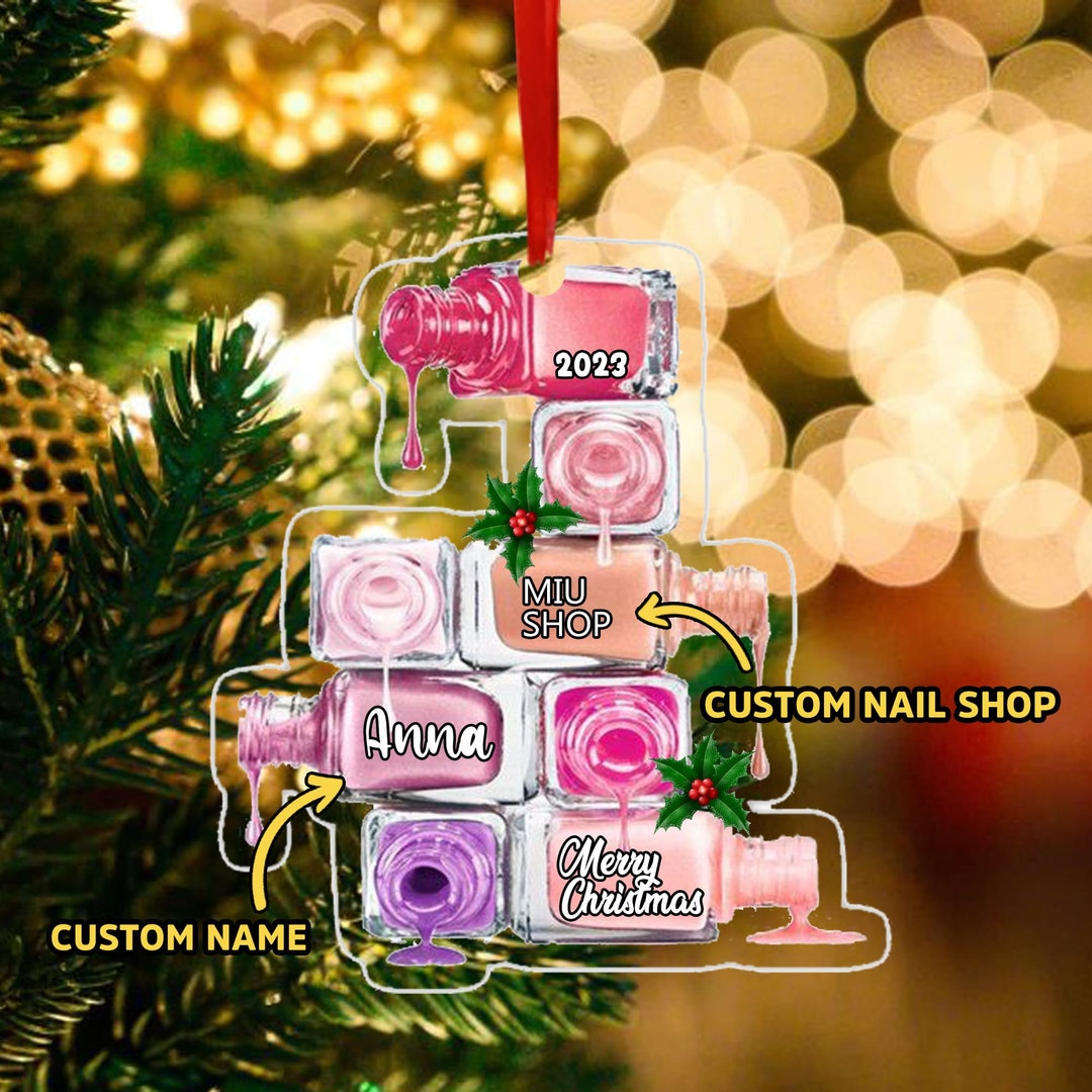Customized Nail Polish Ornament 2023, Nail Technician Manicurist