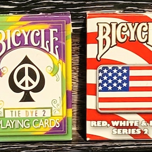 Bicycle 2-Pack Tie Dye/Red, White & Blue Playing Card Decks