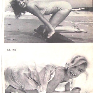 Vintage Magazine ad Marilyn Monroe Photo Shoot/ Double Page/Movie Star