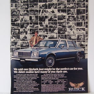 Buick Skylark Car Magazine Page Advertising 1980 -  Car Advertising - Automobile