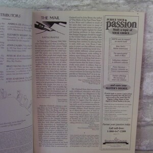 May include: A magazine page with a black and white illustration of a person holding a pen. The text on the page reads "Pursue Your Passion" and "Study a topic of your choice..."  The page also includes a small advertisement for Regency College with the text "Pursue your passion today. Call toll-free: 1-888-647-2388".