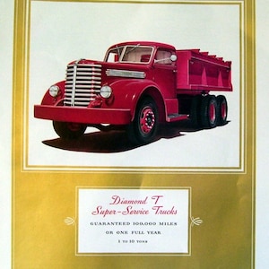1940 Diamond T. Motor Car Truck Ad- Original Magazine Page Ad-Free Shipping
