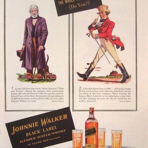 Johnnie Walker Scotch Whisky Advertising - Magazine Page - Ephemera