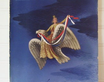 Vintage February 1938  Vogue Magazine, Front page by Bobri - Fashion Designers Bergdorf Goodman -