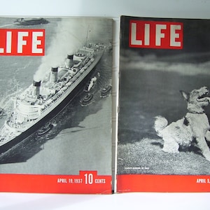 2 Vintage Life Magazines -  April 5th, 1937 and April 19th 1937