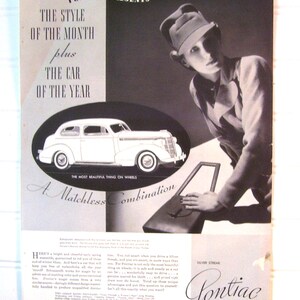 Pontiac Silver Streak Magazine Page Advertising 1940 - America's Finest Low Priced Car