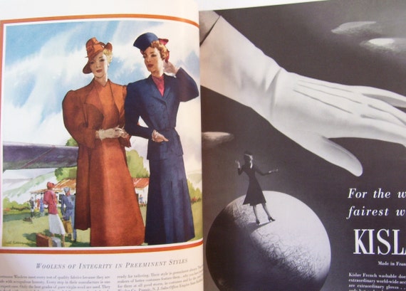 Harper's Bazaar Magazine February 1939 - Magazine Ad's, Artist