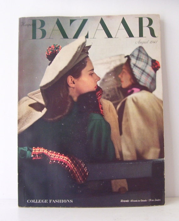 Harper's Bazaar August 1941 Complete Magazine 149 Pages Bonwit