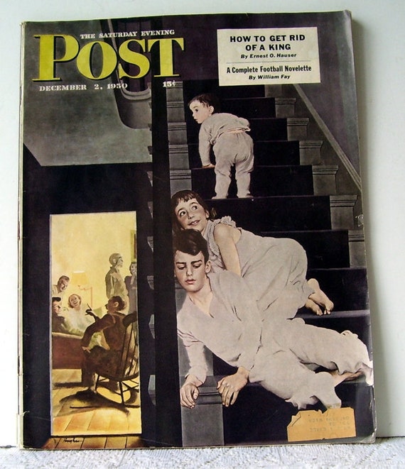 The Saturday Evening Post, December 2nd, 1950- Kids Listening to