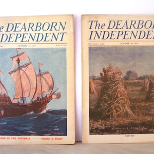 Vintage Magazine The Dearborn Independent - 2 Magazines October 22, 1927  - October 29th, 1927