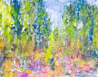 Hiking Through Abstract Watercolor