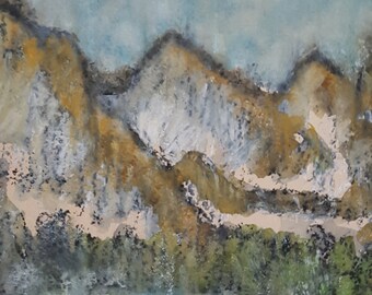 Mystic Mountains on Handmade Paper