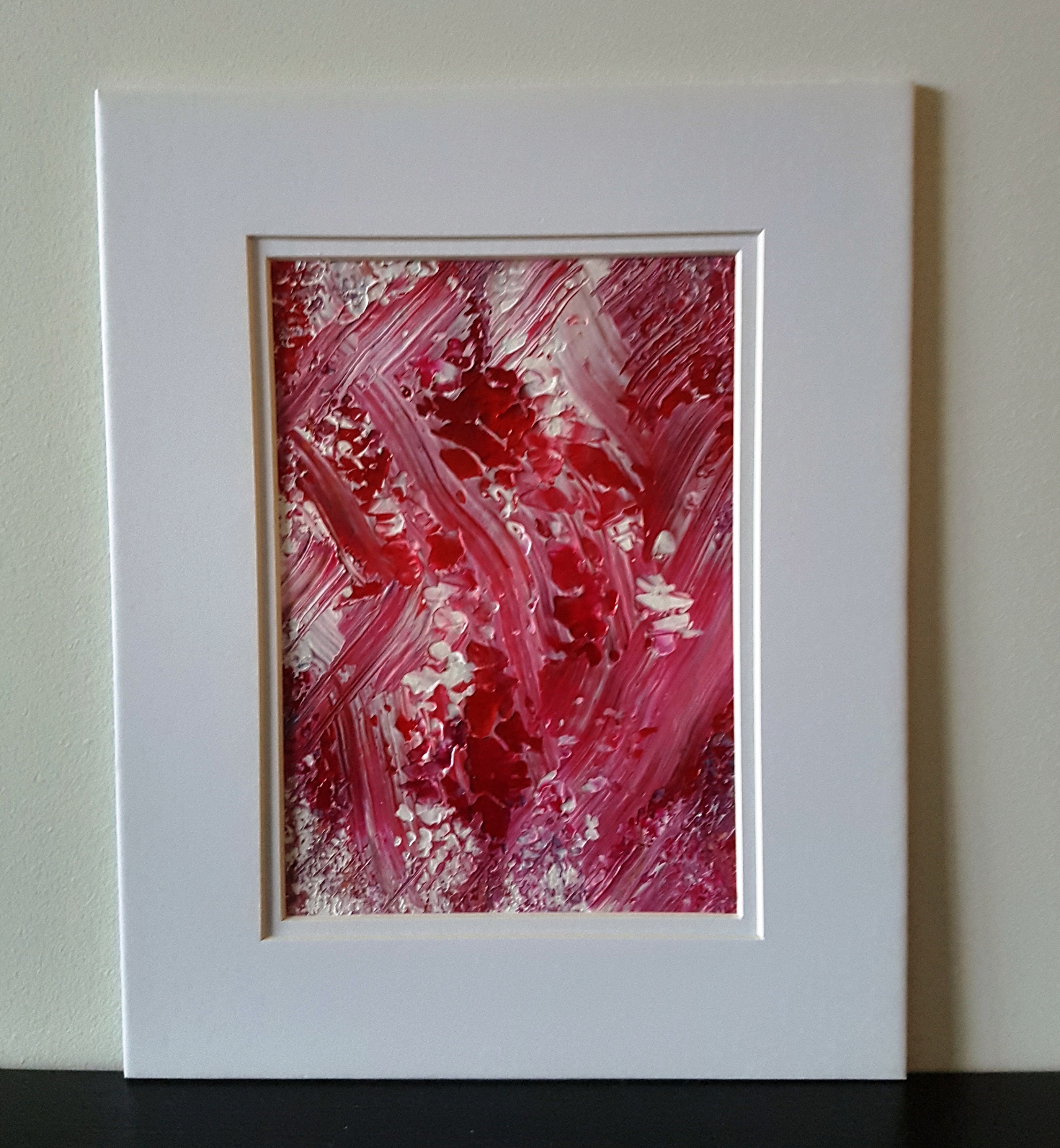 Pink and Red Abstract Acrylic Painting - Etsy