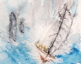Windward Original  Watercolor Painting